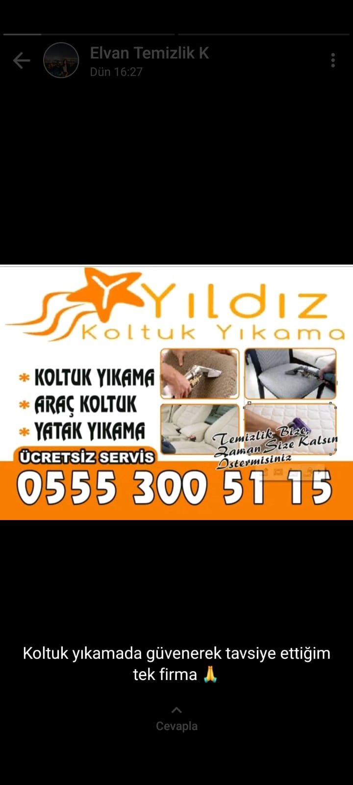 Yıldız Koltuk Yatak Yıkama
